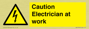 Caution Electrician at work